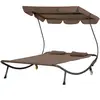 Outsunny Lit Double 2 Places Parasol Réglable d'Extérieur et Jardin 20...