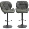 HOMCOM Ensemble de 2 tabourets de cuisine modernes en similicuir avec ...