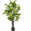 HOMCOM Ficus Artificiel pour Internes et Externes, Plante Artificielle...