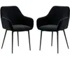 HOMCOM Set 2 Chaises pour Salle à Manger Modernes avec Accoudoirs, Ass...