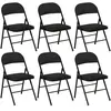 HOMCOM Set de 6 Chaises Pliantes avec Assise Rembourrée en polyester e...