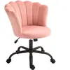 HOMCOM Chaise de Bureau avec Dossier en Pétales Sans Accoudoirs et Hau...