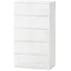 HOMCOM Commode Moderne 5 Tiroirs Anti-basculement en Bois, 55x33x100 c...