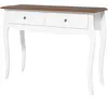 HOMCOM Tavolo Consolle Moderne avec 2 Tiroirs en Bois, 100x35x76,5 cm,...