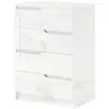 HOMCOM Commode 4 Tiroirs Moderne et Minimaliste en Bois, 60x40x85 cm, ...