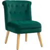 HOMCOM Fauteuil pour Salon en Velours avec Siège Rembourré et Capitonn...