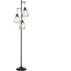 HOMCOM Lampada da Terra Vintage Industriale in Metallo Nero, Lampada a...