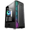 Itek Boîtier Moyen Tour ATX Vertibra X210 RGB avec Panneau Vitré, Noir