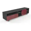 Munari Kairos Home Meuble Tv Mk195 Jusqu'à 75" (Orme Foncé / Rouge - B...