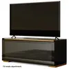 MUNARI meuble TV GENOVA GE 126 GE126NE (Noir - Verre)
