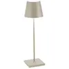 Zafferano Lampe de table led Poldina Pro Sabbia, rechargeable et dimmable