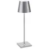 Zafferano Lampe de table led Poldina Pro Silver Leaf, rechargeable et dimmable