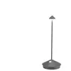 Zafferano Lampe de table LED Pina Pro Gris Foncé, rechargeable et dimmable