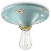 ferroluce rétro Plafonnier vintage 25x9 cm Azzurro Lucido