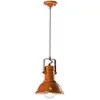 Suspension D.23 C1691 Industriel 1 Lumière Finition Vintage Orange Ferroluce
