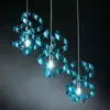 Metallux Fascinante suspension BLUE, 3 lampes