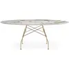 KARTELL table ovale GLOSSY MARBLE 192 x 118 cm (Nature Tundra - Grès f...