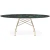 KARTELL table ovale GLOSSY MARBLE 192 x 118 cm (Vert - Grès finition M...