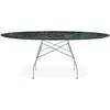 KARTELL table ovale GLOSSY MARBLE 192 x 118 cm (Vert - Grès finition M...
