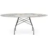 KARTELL table ovale GLOSSY MARBLE 192 x 118 cm (Nature Tundra - Grès f...