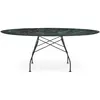 KARTELL table ovale GLOSSY MARBLE 192 x 118 cm (Vert - Grès finition M...