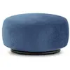 KARTELL pouf K-WAITING (Sky bleue - Tissu chenille et acier peint)
