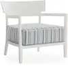 Fauteuil d?extérieur Cara Mat - blanc/lignes vertes Kartell