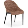 KARTELL chaise ELEGANZA ELA tissu MELANGE (Base noire, tissu rouille -...