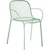 Chaise de jardin avec accoudoir en acier vert 79 cm Hiray - Kartell