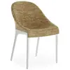 KARTELL chaise ELEGANZA ELA tissu MELANGE (Base blanche, tissu moutard...