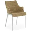 KARTELL chaise avec accoudoirs ELEGANZA NIA tissu MELANGE (Base blanch...