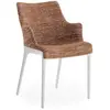 KARTELL chaise avec accoudoirs ELEGANZA NIA tissu MELANGE (Base blanch...