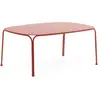Table basse de jardin en acier rouge 38 cm Hiray - Kartell