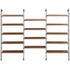 Etagère Adam Wood - bois foncé/noir - triple Kartell