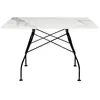 Table Glossy rectangulaire - noir - marbre blanc Kartell
