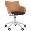KARTELL chaise avec accoudoirs à roulettes Q/WOOD tissu Aquaclean (Cla...