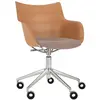 KARTELL chaise avec accoudoirs à roulettes Q/WOOD tissu Aquaclean (Cla...