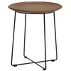 KARTELL table basse AL WOOD (Placage foncé - Bois courbé et acier peint en noir)