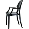 Kartell Set De 2 Chaises Louis Ghost (Noir Brillant - Polycarbonate 2....