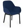 KARTELL fauteuil CLAP AQUACLEAN (Base nera, siège bleu - Tissu et tech...