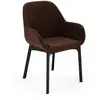 KARTELL fauteuil CLAP AQUACLEAN (Base noire, siège marron - Tissu et t...