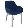 KARTELL fauteuil CLAP AQUACLEAN (Base gris, siège bleu - Tissu et tech...
