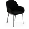 KARTELL fauteuil CLAP AQUACLEAN (Base gris, siège noire - Tissu et tec...