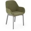KARTELL fauteuil CLAP AQUACLEAN (Base gris, siège vert - Tissu et tech...