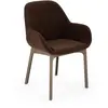 KARTELL fauteuil CLAP AQUACLEAN (Base tortoise, siège marron - Tissu e...