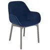 KARTELL fauteuil CLAP AQUACLEAN (Base tortoise, siège bleu - Tissu et ...