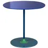 Kartell Table Basse Thierry 45 X 45 Cm (Bleu - Verre Trempé Peint Au D...