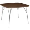Table carrée Viscount of Wood - noyer - chrome Kartell