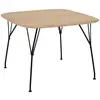 Table carrée Viscount of Wood - frêne - noir Kartell