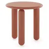 Table d'appoint ronde en bois de hêtre laqué orange 48cm Undique Mas - Kartell